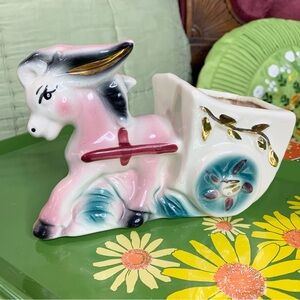MCM Donkey Cart Planter